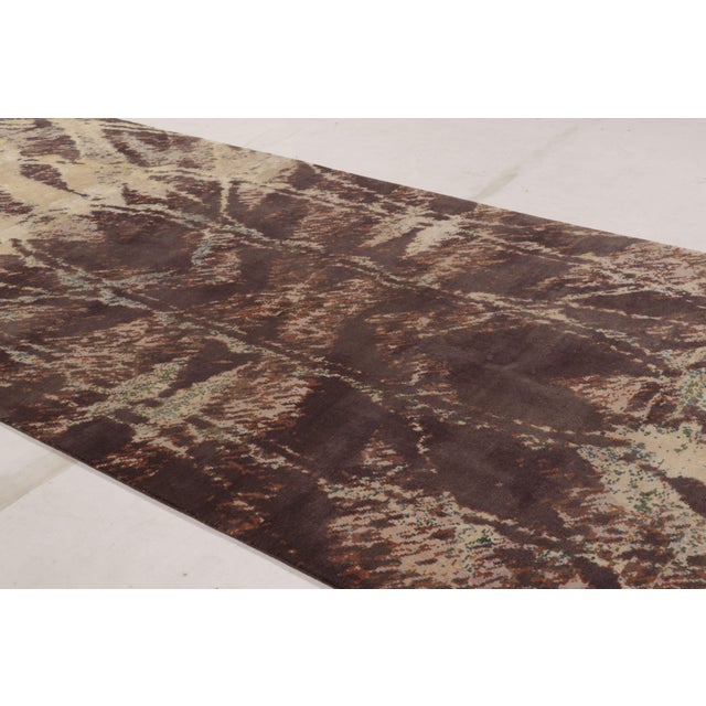 Rug & Kilim Rug & Kilim Art Deco-Inspired Rug, Beige-Brown Geometric Gallery Runner For Sale - Image 4 of 10