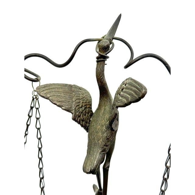Pair of Grand Tour Pompeiian NeoClassical Bronze Heron Oil Lamps with Mouse, Swan For Sale - Image 18 of 18