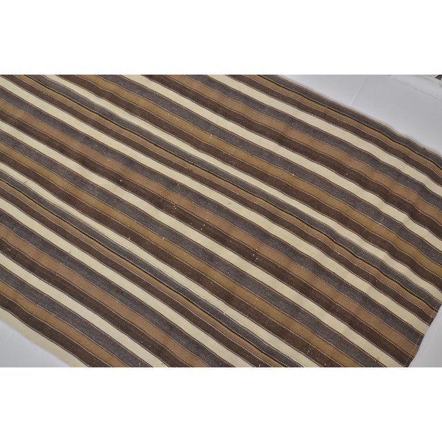 1960s Vintage Anatolian Stripe Kilim Rug For Sale - Image 5 of 10