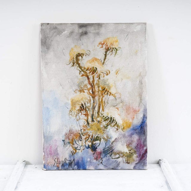 Giovanni Lovetti, Floral Scene, Oil on Canvas For Sale - Image 5 of 5