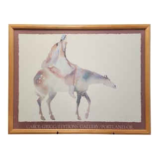 Carol Grigg Vintage Signed Gallery Watercolor Print For Sale