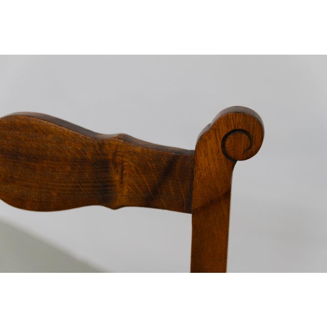 Danish Art Nouveau Lounge Chair in Oak and Papercord, 1930s For Sale - Image 12 of 18