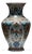 Handmade Ceramic Iznik Vase (Faceted Form) Russet Brown and Turquoise Floral For Sale