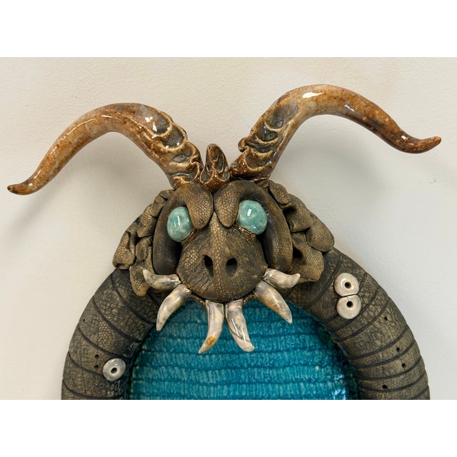 Vintage Richard Marshall Ceramic 'Woo' Dragon Wall Sconce For Sale In Raleigh - Image 6 of 11