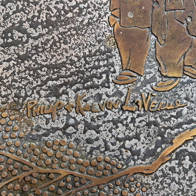 Wood 1960s Philip and Kelvin LaVerne Mid Century Modern Chan Coffee Table, Bronze For Sale - Image 7 of 15