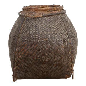 Early 20th Century Tharu Nepalese Basket