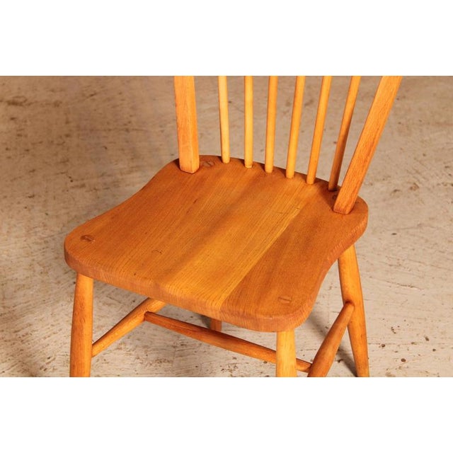 Blue Mid-Century Modern Chairs in Elm and Beech from Ercol, 1950s, Set of 3 For Sale - Image 8 of 12