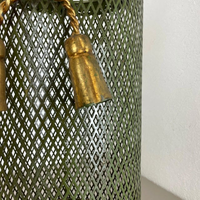 Hollywood Regency Gilded Metal Umbrella Stand from Li Puma, Firenze, Italy, 1950s For Sale - Image 12 of 18