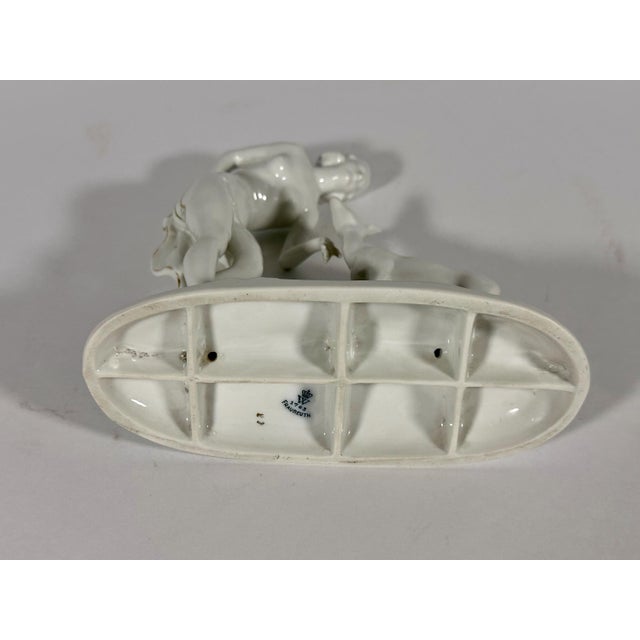 Fraureuth Porcelain Figurine Nude Maiden with Fawn For Sale - Image 9 of 10