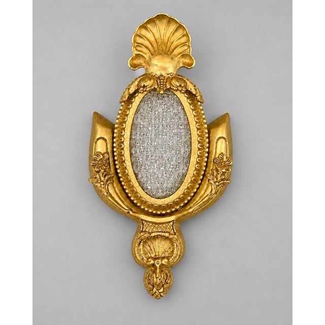 1970s French Maker Louis XVI Gold Bronze Wall Lamps Sconces-Pair For Sale - Image 9 of 13