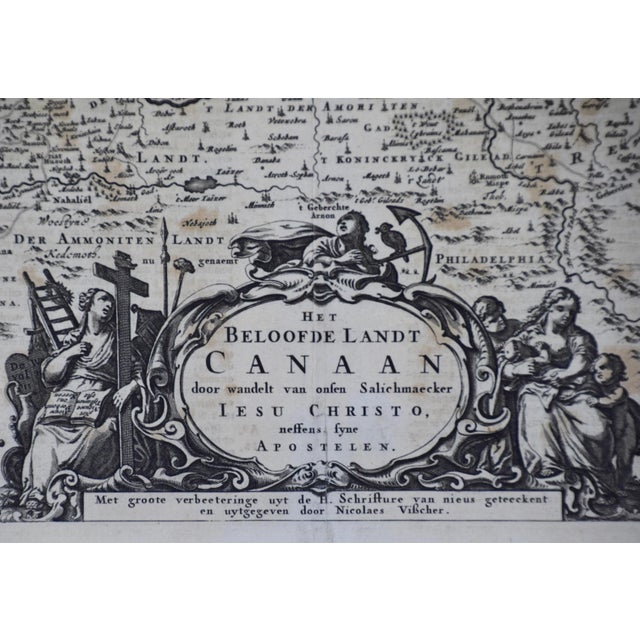 The Holy Land at the Time of Jesus: A 17th Century Dutch Map by Visscher For Sale - Image 4 of 10