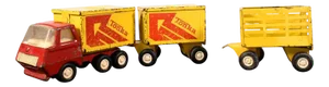 Metal Delivery Truck with Trailer and Farm Trailer from Tonka, 1970s