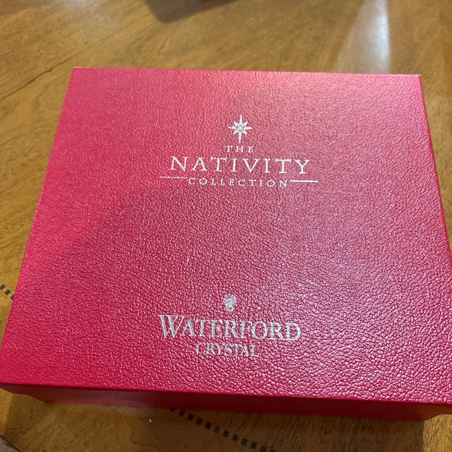 Late 20th Century Waterford Crystal the Nativity Collection Holy Family Set – Joseph, Mary & Baby Jesus in Original Box For Sale - Image 6 of 6