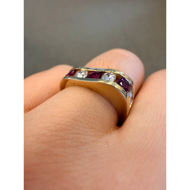 The Altadena: Modern Ruby and Diamond Band For Sale - Image 11 of 12