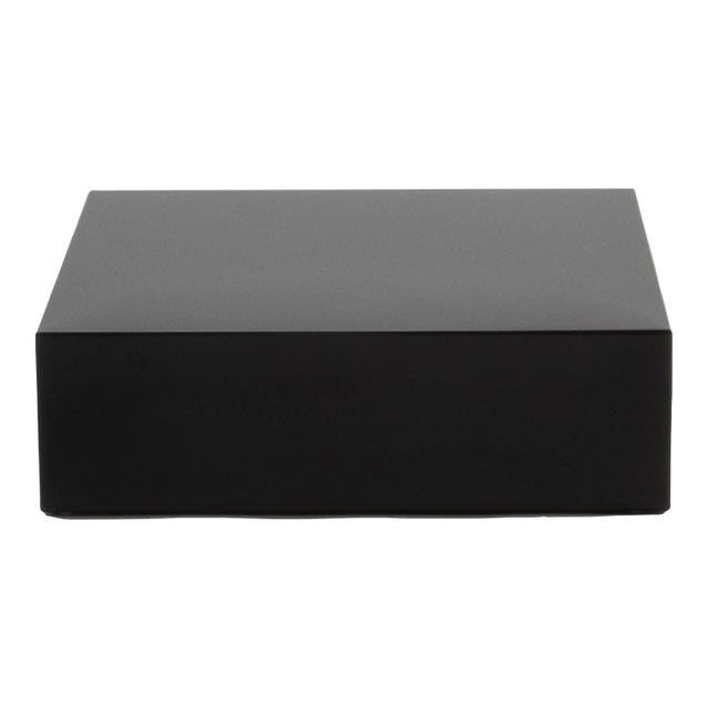 Crystal Base Riser Black 12x12” by Ka Glass For Sale