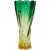 Glass Vintage Murano Sommerso Green Golden Yellow Italian Art Glass Decorative Ribbed Swirl Flower Vase For Sale - Image 7 of 7