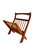 Vintage Danish Modern Teak Folding Magazine Rack | Mid-Century Scandinavian Magazine Stand | Attributed to Ernest Sohn for Etco For Sale - Image 9 of 9