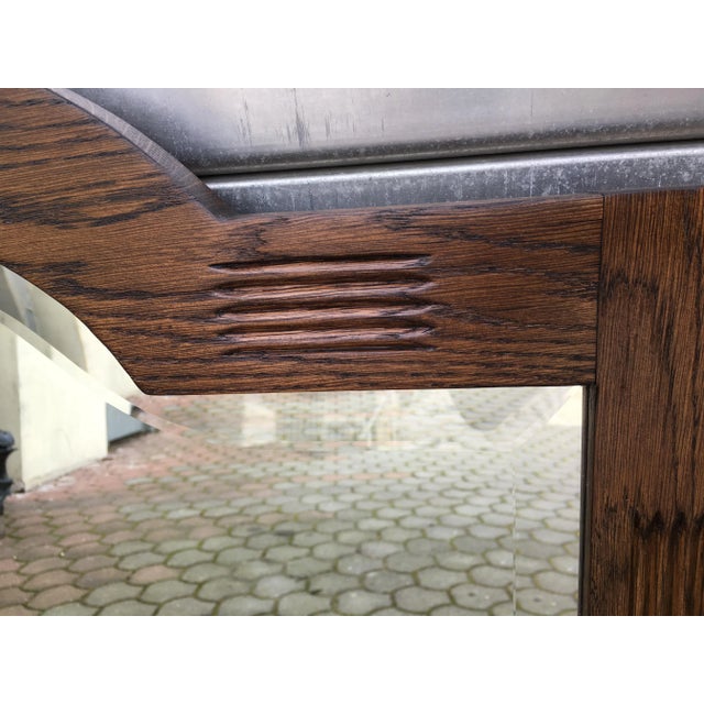 Crystal Sanded Mirror with Wooden Frame, 1960s For Sale - Image 6 of 18