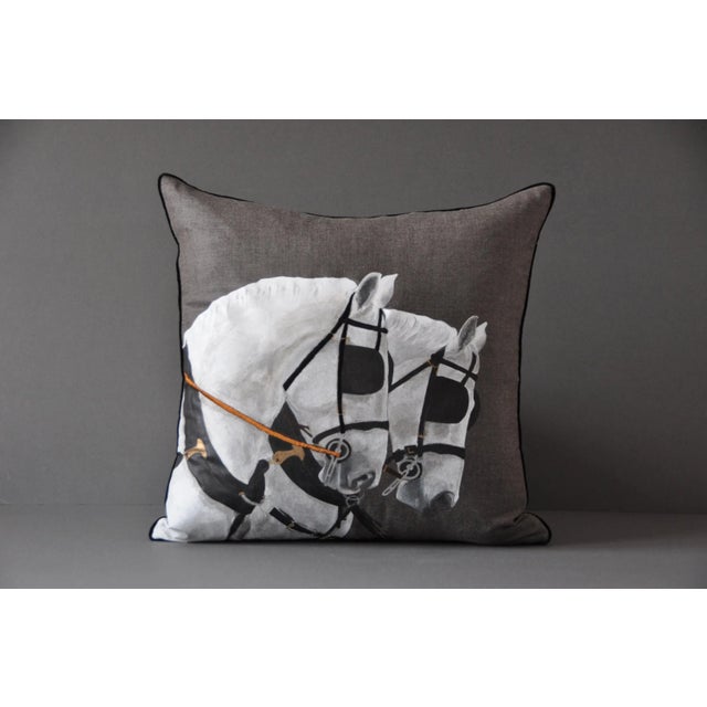 Royal Horses Due Cushion from GAIADIPAOLA For Sale - Image 11 of 13