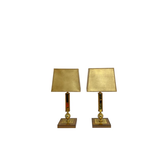 Vintage Wood and Brass Table Lamps by Temde Leuchten, 1970s, Set of 2 For Sale - Image 12 of 13