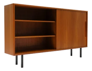 Danish Teak Slide Door Sideboard, 1960s