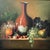 Realistic Painting on Canvas Still Life Fruit and Pottery Composition by Frank Lean Framed Circa 1960s For Sale - Image 12 of 12