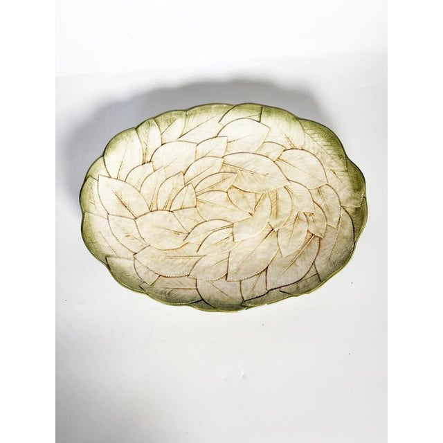 Ceramic Dish with Floral Motif, France, 1970s For Sale - Image 3 of 13