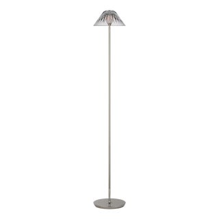 Waterford by Visual Comfort Signature Blaze 55" Floor Lamp in Polished Nickel with Clear Crystal For Sale