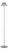 Waterford by Visual Comfort Signature Blaze 55" Floor Lamp in Polished Nickel with Clear Crystal For Sale