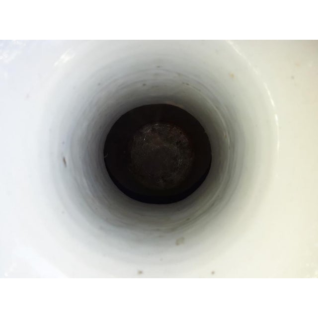 Large Celadon Vase with Shishis Decor, China, 19th Century For Sale - Image 5 of 16