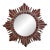 French Sunburst Wall Mirror with Red Talosel Inlay by Irena Jaworska, 1960s For Sale