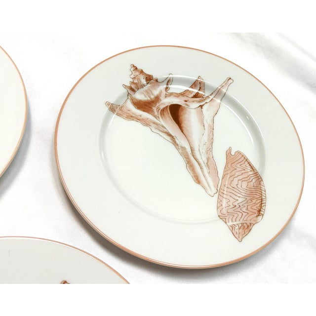 Fitz and Floyd Vintage Fitz & Floyd Japan 'Coquille' Ceramic Salad Plates- Set of 5 For Sale - Image 4 of 13