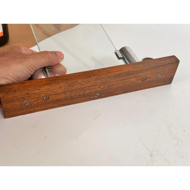 Art Deco Picture Frame with Brown Wood and Chrome Structure Mirror, France, 1930s For Sale - Image 3 of 16