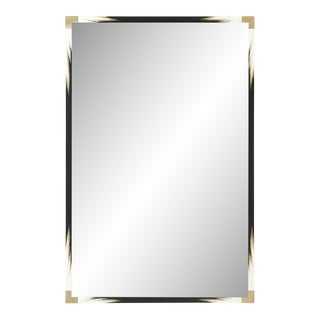 Large Dark Modern Faux Horn Mirror For Sale