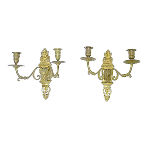 Pair Antique Louis XVI-Style Candle Sconces