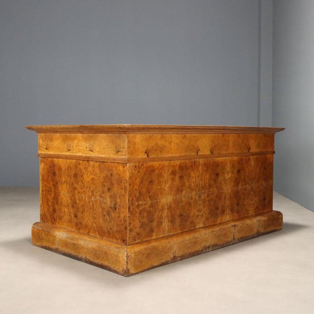 Art Deco Desk in Walnut and Walnut Burl For Sale - Image 11 of 13