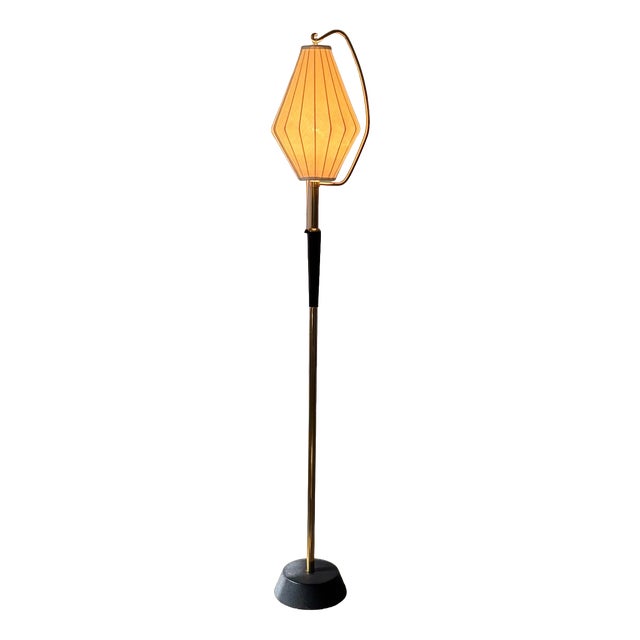 Mid-Century Modern Floor Lamp by Hans Bergström, Sweden, 1950s For Sale