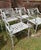 Set of 6 Vintage Cast Aluminum Outdoor Star and Dolphin Armchairs For Sale - Image 4 of 6
