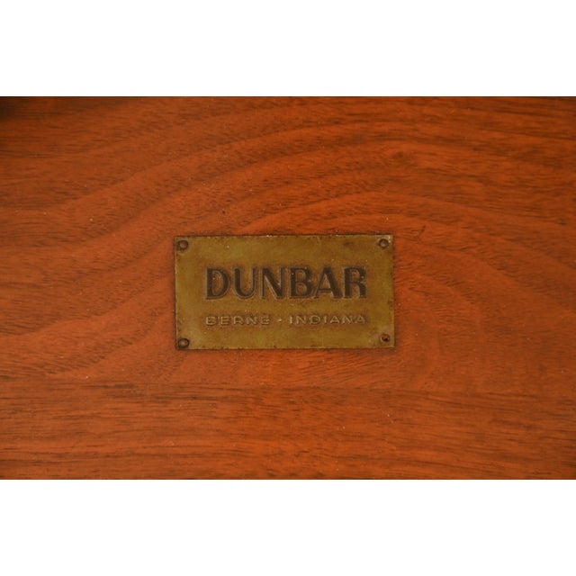 Edward Wormley for Dunbar Mid-Century Modern Walnut Extension Dining Table, Newly Refinished For Sale - Image 14 of 15