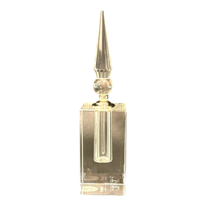 Vintage Bombay Company Crystal Perfume Bottle With Dauber Stopper