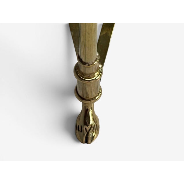 LaBarge, German Modern, Demilune Console Table, Brass, Glass, Germany, 1970s For Sale - Image 10 of 14