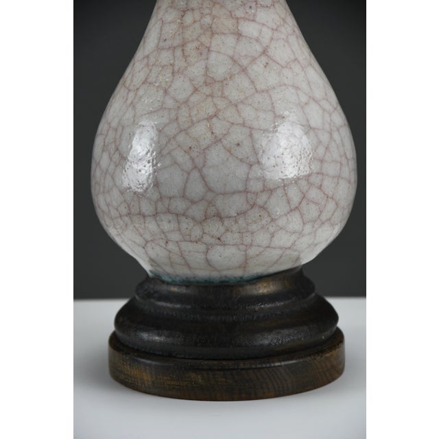 Mid-Century Modern Craquelé Table Lamp attributed to Pieter Groeneveldt, Netherlands, 1960s For Sale - Image 9 of 12