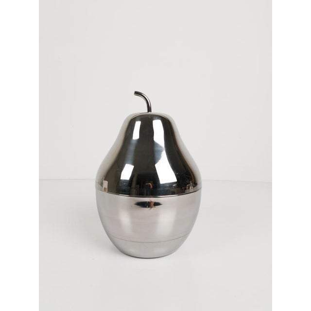 Lino Sabattini Pop Stainless Steel Pear Ice Bucket in the style of Sottsass, Italy, 1970s For Sale - Image 4 of 13