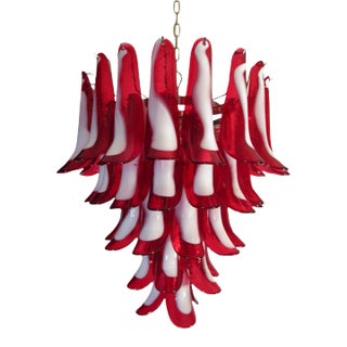 Vintage Italian Glass Chandelier from Mazzega, 1983 For Sale