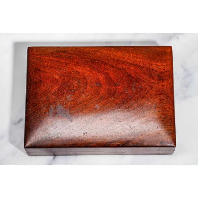 Mid-Century Modern Refined Mid Century Modern Solid Wood Dresser Jewelry Trinket Box Home Decor For Sale - Image 3 of 9