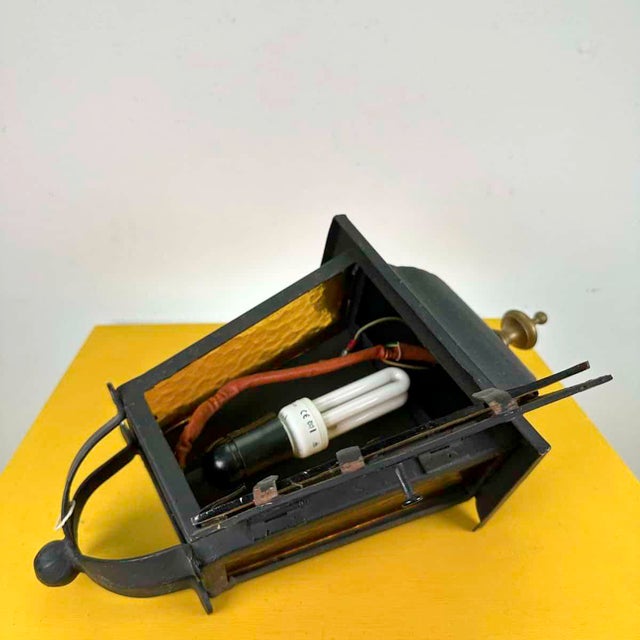 Vintage Outdoor Lantern in Glass For Sale - Image 4 of 11