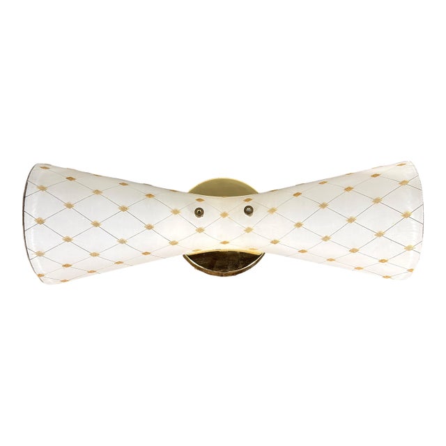 Vintage Mid Century Modern Bowtie Wall Sconce Light Fixture by Moe Lighting For Sale