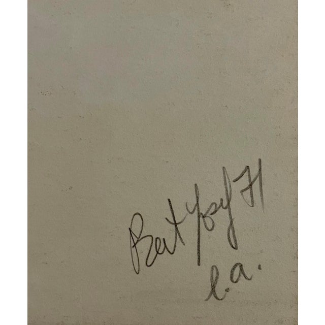 Myriam Bat-Yosef Surrealist abstract lithograph print in colorful abstract shapes and shades Hand signed and dated 1971....