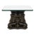 Mid 20th Century Italian Sculptural Ebonized Cocktail Table With Floating Glass Top For Sale