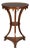 Italian 1800s Walnut Guéridon Side Table with Carved Apron and Gilt Spheres For Sale